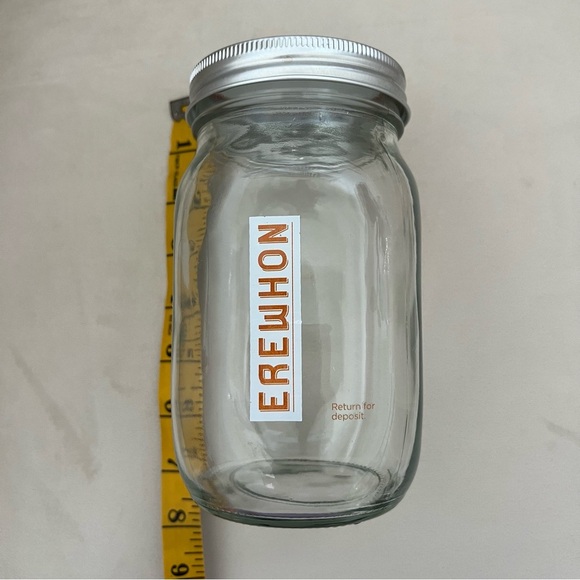 EREWHON Glass 32oz Jar Branded Lux Grocery Store Mason Jar Reusable Recycled - Picture 5 of 5